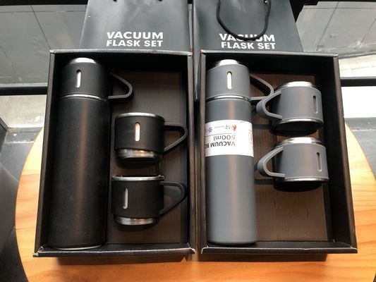 500ml 真空隔離ステンレス鋼真空瓶 ギフトセット 3カップ