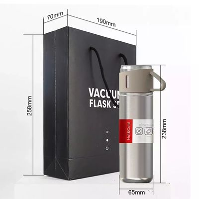 500ml 真空隔離ステンレス鋼真空瓶 ギフトセット 3カップ