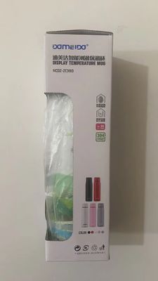 ポータブル 380ml LED温度ディスプレイ スマートボトル 屋外旅行 キャンプ 徒歩