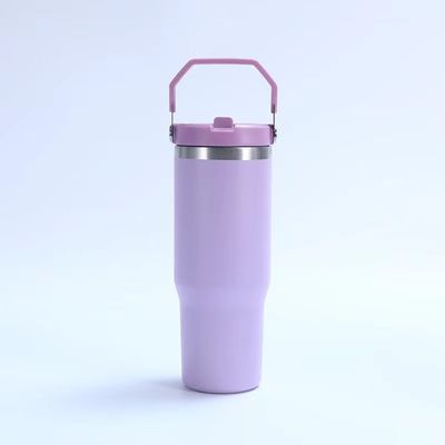 バキューム 断熱 30oz ステンレス スポーツ 水瓶 フリップストローとハンドル