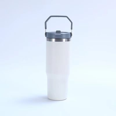 バキューム 断熱 30oz ステンレス スポーツ 水瓶 フリップストローとハンドル