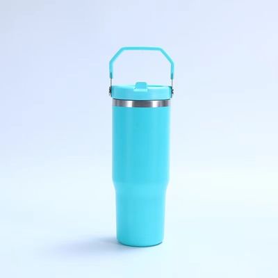 バキューム 断熱 30oz ステンレス スポーツ 水瓶 フリップストローとハンドル