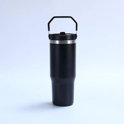 バキューム 断熱 30oz ステンレス スポーツ 水瓶 フリップストローとハンドル