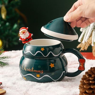 コーヒーカップ クリエイティブ 青か赤 かわいい お茶ミルク スノーボールカップ 冬休み