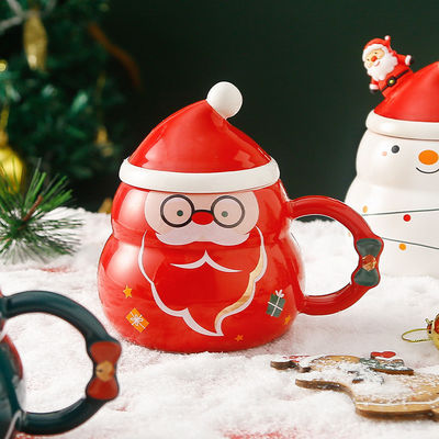 コーヒーカップ クリエイティブ 青か赤 かわいい お茶ミルク スノーボールカップ 冬休み