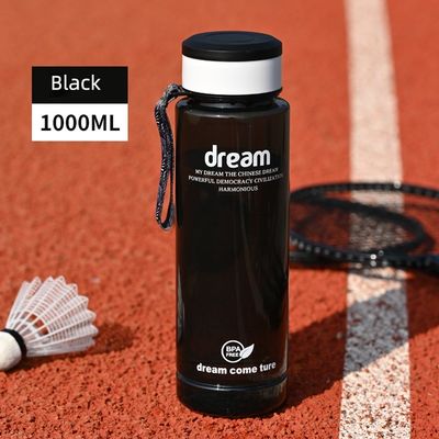 直接飲酒 1L 環境に優しいフィットネススポーツ BPA 無 容量マーク付きポータブルボトル