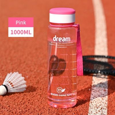 直接飲酒 1L 環境に優しいフィットネススポーツ BPA 無 容量マーク付きポータブルボトル