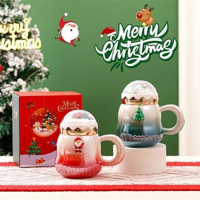 グラディアント カラー セラミック ギフト ボックス カップ 2023 クリスマス アクセサリーの最新デザイン
