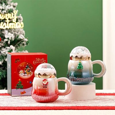グラディアント カラー セラミック ギフト ボックス カップ 2023 クリスマス アクセサリーの最新デザイン