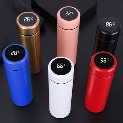 普通のインテリジェント デジタル バキュム カップ 熱水器 500ml ステンレス スチール 水瓶 色 ランダム