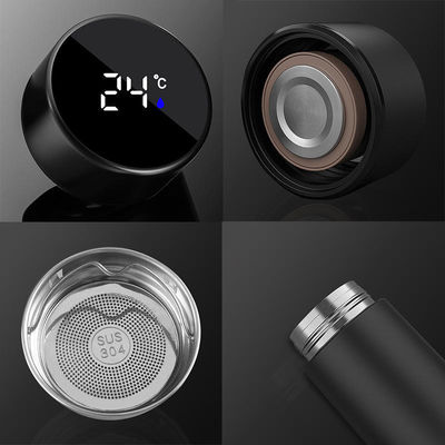普通のインテリジェント デジタル バキュム カップ 熱水器 500ml ステンレス スチール 水瓶 色 ランダム
