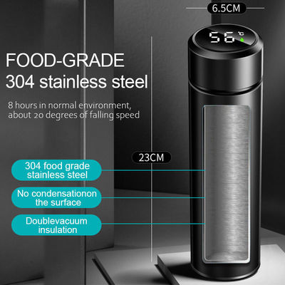 普通のインテリジェント デジタル バキュム カップ 熱水器 500ml ステンレス スチール 水瓶 色 ランダム