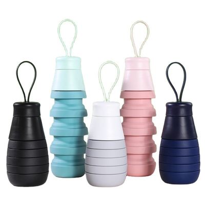 ユニセックス 500ml 折りたたむシリコン飲料ボトル 漏れ防止 BPA のない学生用水瓶