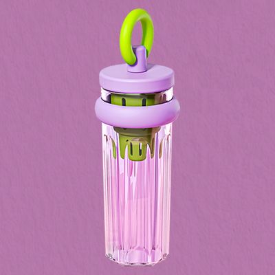 700ml 大容量 カスタムロゴ 透明プラスチックボトル 旅行用ストロー