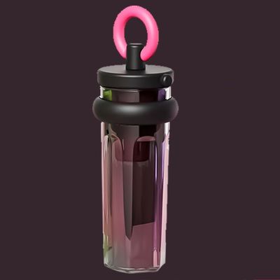 700ml 大容量 カスタムロゴ 透明プラスチックボトル 旅行用ストロー