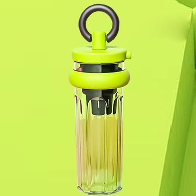 700ml 大容量 カスタムロゴ 透明プラスチックボトル 旅行用ストロー