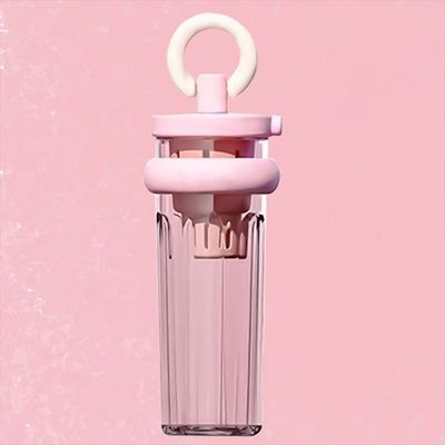 ストロー付き旅行カップ 700ml 大容量 熱隔離 携帯透明ボトル
