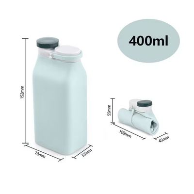 折りたたみ可能な400ml/600ml シリコン水瓶 屋外旅行や活動には必須