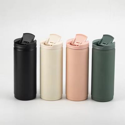ホワイト 400ml カスタムロゴ 壁が2本 ステンレス コーヒー 水瓶 掃除瓶 サーモス