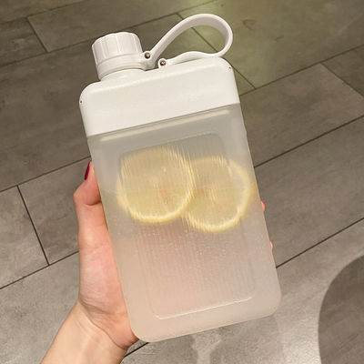 450ml BPAフリー 方形 PP プラスチック ポータブル ジュース スポーツ ボトル カップ カスタム パターン