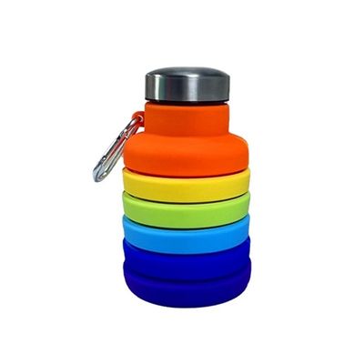 現代のデザイン 500ml 折りたたむシリコン水瓶 ユニセックス旅行 ジムスポーツ