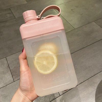 450ml BPAフリー ポータブル 方形 PP プラスチック 汁 スポーツ ボトル カップ カスタム パターン