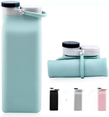 カスタム折りたたみ 400ml/600ml シリコン水瓶 ファッションな旅行者の必需品