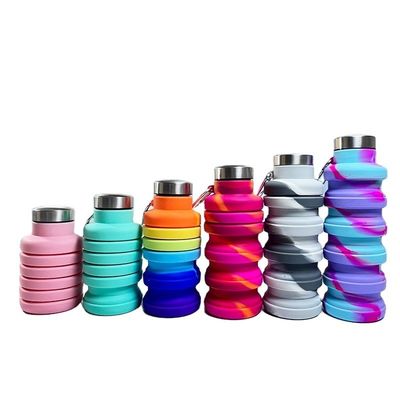 カスタムロゴ 500ml シリコン水瓶 ホリデージム スポーツ BPA無料学生カップ