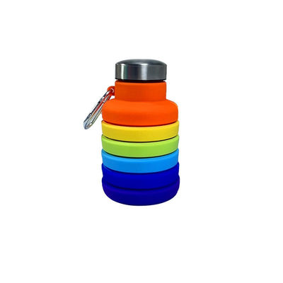 カスタムロゴ 500ml シリコン水瓶 ホリデージム スポーツ BPA無料学生カップ