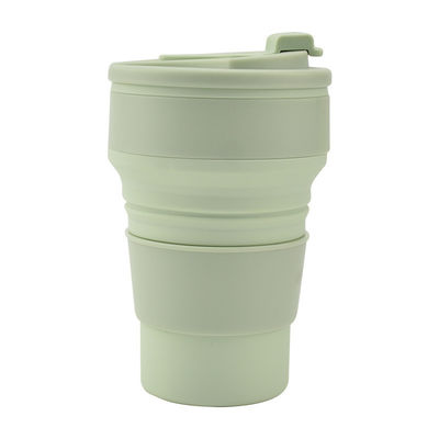 350ml/500ml カスタムプリント リサイクルポータブル水瓶用シリコン折りたたみカップ