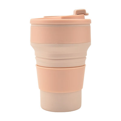 350ml/500ml カスタムプリント リサイクルポータブル水瓶用シリコン折りたたみカップ