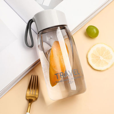 透明なロゴ印刷 380ml シンプルポータブル プラスチック水瓶 屋外スポーツ用