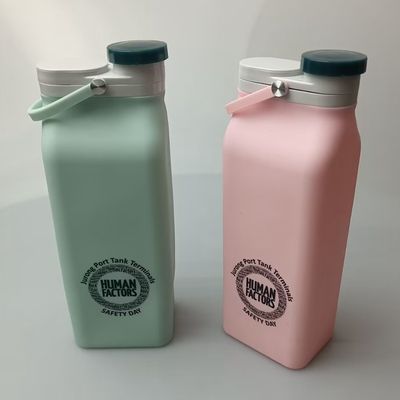 カスタムロゴ 折りたたむシリコン飲料水瓶 ビジネスプレゼントに最適