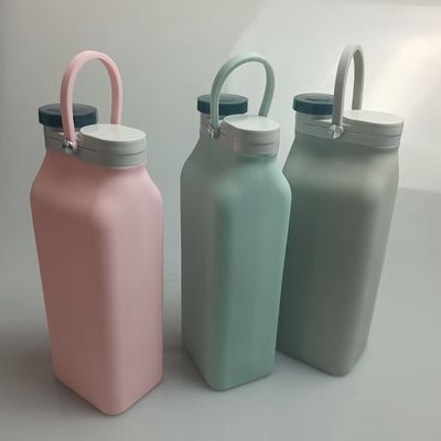 折りたたむシリコン 折りたたむ水瓶 ストロー カスタマイズされた色 受け入れられる