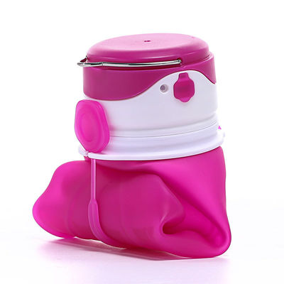 550ML Bpa 無料 クリア サブライメーション 折りたたむ ジム スポーツ 子供 シリコン 水瓶 LEDライト