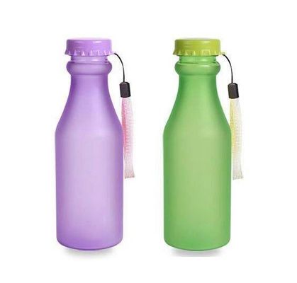 PC プラスチック 550ml ポータブル 凍結 密封 水瓶 旅行 ヨガ ランニング キャンプ