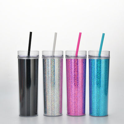 アクセサリー ストロー 450ml エコフレンドリー リユアブル プラスチック カフェ タムラー ロゴ付き