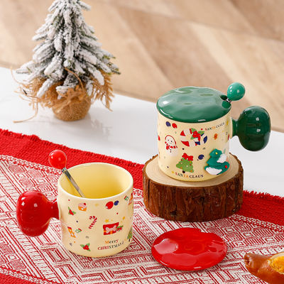 3D クリスマス カップ セラミックカップ 380ml容量