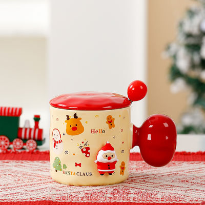 3D クリスマス カップ セラミックカップ 380ml容量