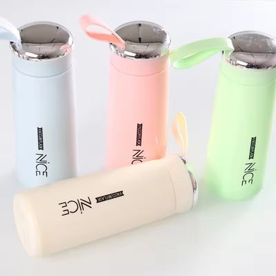 400ml ガラス ミニ アウトドア ポータブル 漏れ止め 水瓶 ローナヤード 宣伝用