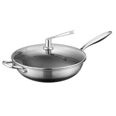 ステンレス鋼製の三層式 覆い付き 粘りしない ウォーク 双面のハニコム 揚げ皿