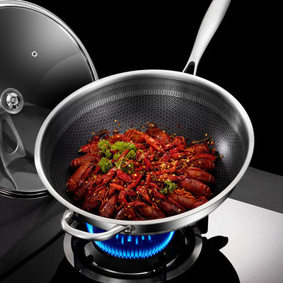 ステンレス鋼製の三層式 覆い付き 粘りしない ウォーク 双面のハニコム 揚げ皿