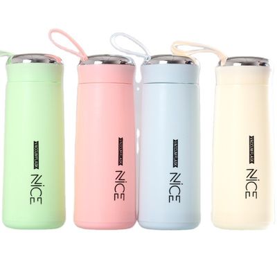 400ml グラス 水瓶 屋外活動や子供向けプレゼント用 温かい冷たい水