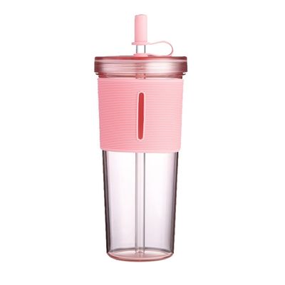キャンプ 屋外 カスタム ロゴ ダブル ウォール ミルク ティーストロー カップ シリコン 袖 700ml