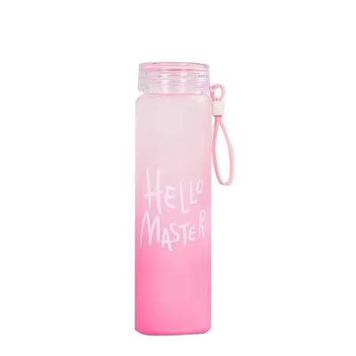 持続可能 500ml BPA 無料 カスタム LOGO グラデント 凍結 ガラス 水瓶 学生用カップ