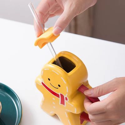 ジンジャーブレード形 クリスマス セラミックカップ ギフト カフェカップ 持続可能な飲料類