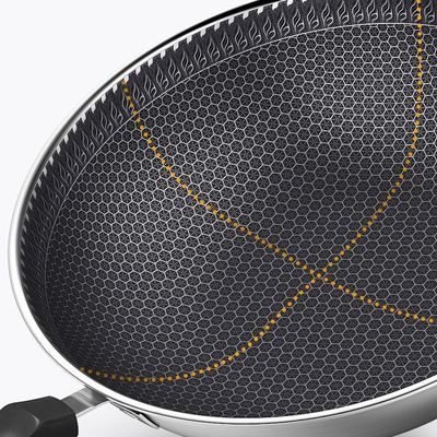 30cm直径 ミツバチ 家庭用 煮物 ウォーク ガラス蓋とアンスティックコーティング