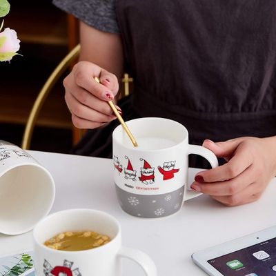 14 OZ クリスマス カフェカップ 面白いサンタデザイン カスタムカップ ホットチョコレート