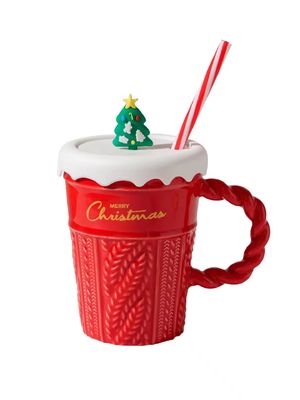 現代的なファッション クリスマス セラミックコーヒーカップ 茶カップ 持続可能なビジネスプレゼント