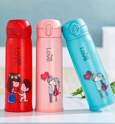 500ml 大容量 ガラス 水瓶 ポータブル ストレート ドリンク カップ ギフト ボンディング